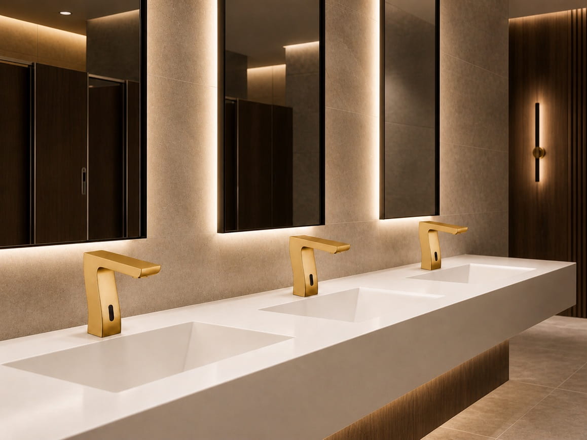 Fontana infrared faucet sensor shutting off water automatically after hands leave the detection range